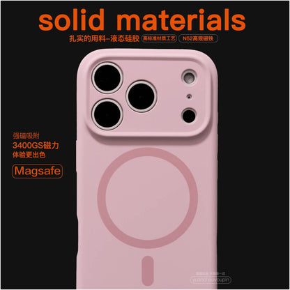 Ape Tide Premium Pure Black Magsafe Strong Magnetic Suitable for iPhone 17 Promax Phone Protective Case Liquid Silicone Apple 17 PRO Protective Cover Full Package Anti Drop Soft Edge 17 Simple Thickened