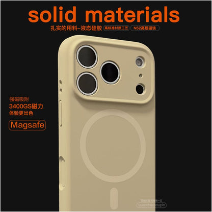 Ape Tide Premium Pure Black Magsafe Strong Magnetic Suitable for iPhone 17 Promax Phone Protective Case Liquid Silicone Apple 17 PRO Protective Cover Full Package Anti Drop Soft Edge 17 Simple Thickened