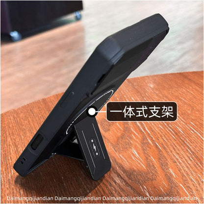 New Apple 17 Phone Case Black Mech iPhone 17 Promax Lens Protection 16Pro Magnetic Bracket 15 Anti Drop 14 Internet Celebrity 13 Trendy Brand 12 Men and Women 11 Advanced Air image 2