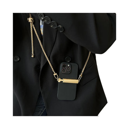 Mobile phone lanyard crossbody chain with adjustable back chain and diagonal cross for women s high end hanging neck Apple universal phone back clip image 5