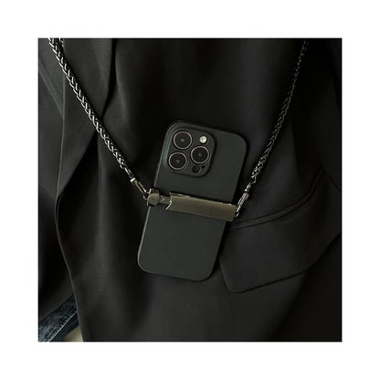 Mobile phone lanyard crossbody chain with adjustable back chain and diagonal cross for women s high end hanging neck Apple universal phone back clip image 0