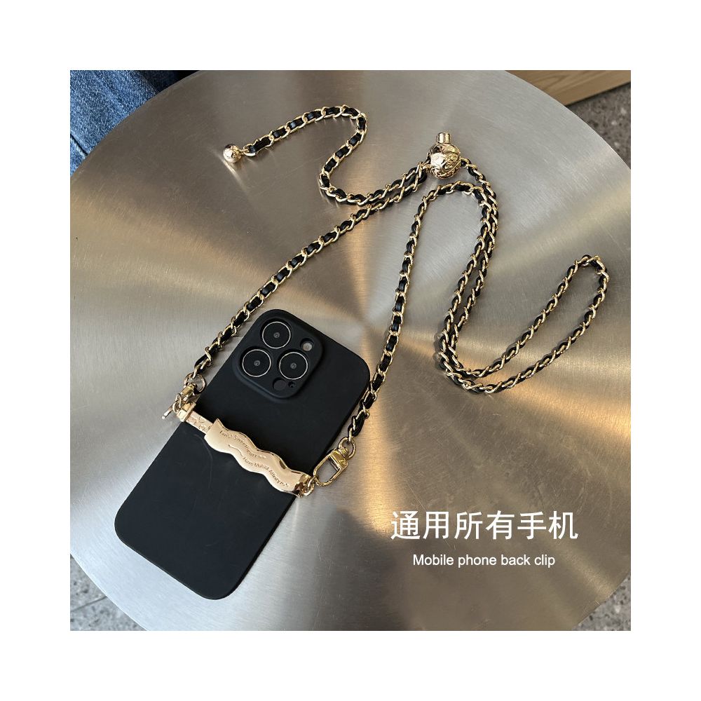 Mobile phone lanyard crossbody chain with adjustable back chain and diagonal cross for women s high end hanging neck Apple universal phone back clip