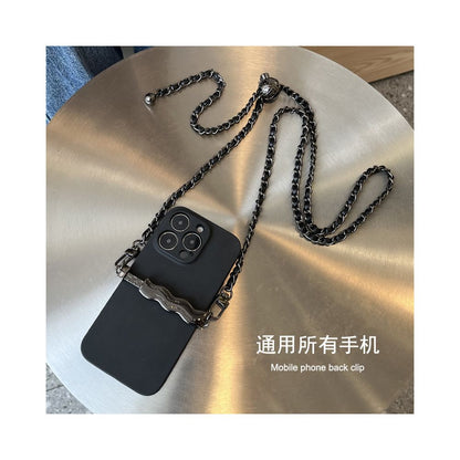 Mobile phone lanyard crossbody chain with adjustable back chain and diagonal cross for women s high end hanging neck Apple universal phone back clip
