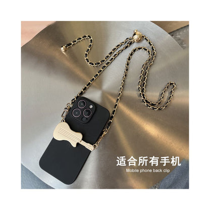 Mobile phone lanyard crossbody chain with adjustable back chain and diagonal cross for women s high end hanging neck Apple universal phone back clip