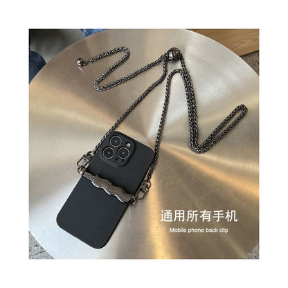 Mobile phone lanyard crossbody chain with adjustable back chain and diagonal cross for women s high end hanging neck Apple universal phone back clip