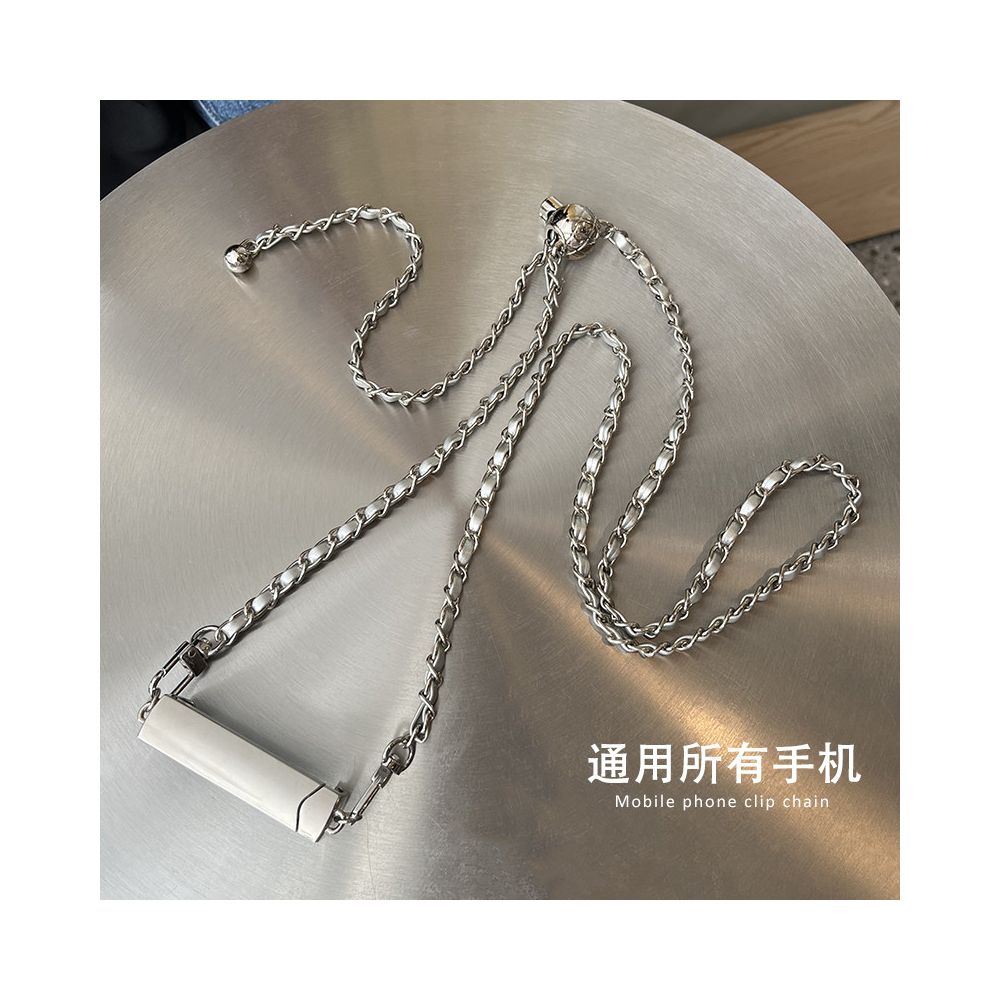 Mobile phone lanyard crossbody chain with adjustable back chain and diagonal cross for women s high end hanging neck Apple universal phone back clip