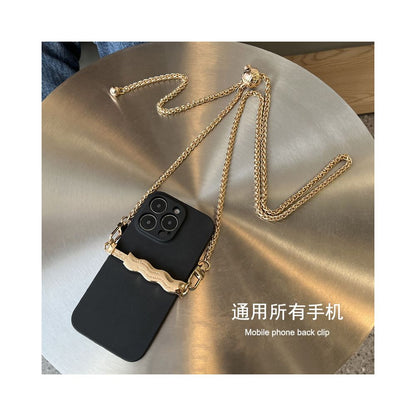 Mobile phone lanyard crossbody chain with adjustable back chain and diagonal cross for women s high end hanging neck Apple universal phone back clip