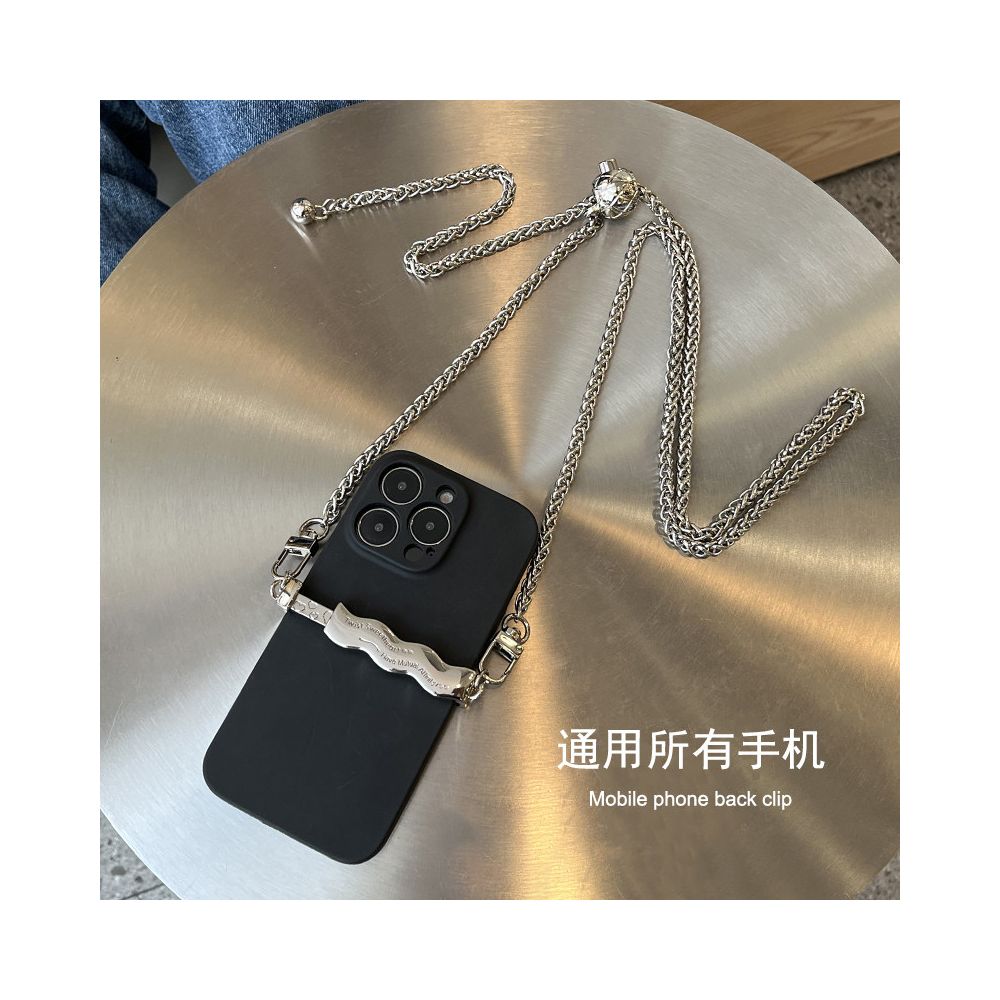 Mobile phone lanyard crossbody chain with adjustable back chain and diagonal cross for women s high end hanging neck Apple universal phone back clip