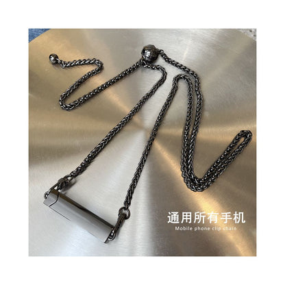 Mobile phone lanyard crossbody chain with adjustable back chain and diagonal cross for women s high end hanging neck Apple universal phone back clip