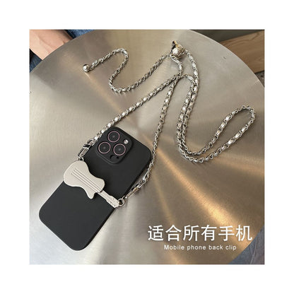 Mobile phone lanyard crossbody chain with adjustable back chain and diagonal cross for women s high end hanging neck Apple universal phone back clip