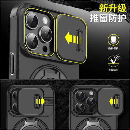 MagSafe Magnetic Wireless Charging Armor Case For iPhone16 15 17pro14max slide camera pc cover Applicable to 13 image 4