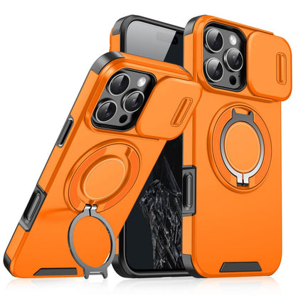 MagSafe Magnetic Wireless Charging Armor Case For iPhone16 15 17pro14max slide camera pc cover Applicable to 13