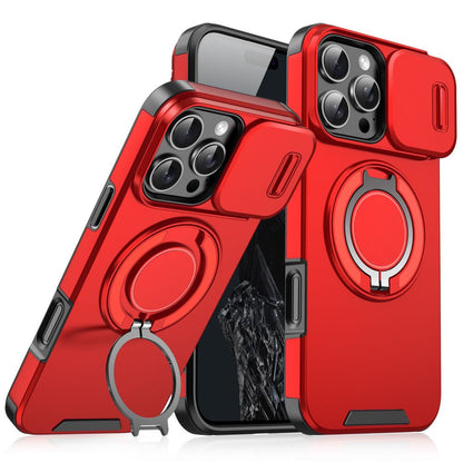 MagSafe Magnetic Wireless Charging Armor Case For iPhone16 15 17pro14max slide camera pc cover Applicable to 13