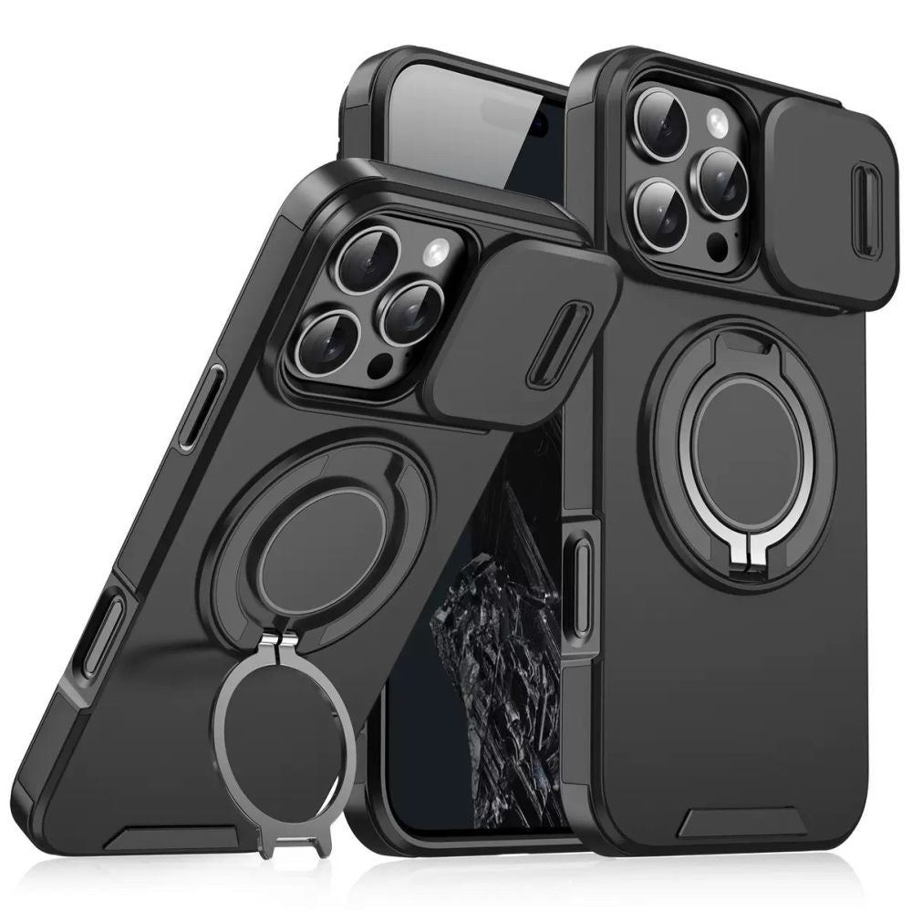 MagSafe Magnetic Wireless Charging Armor Case For iPhone16 15 17pro14max slide camera pc cover Applicable to 13