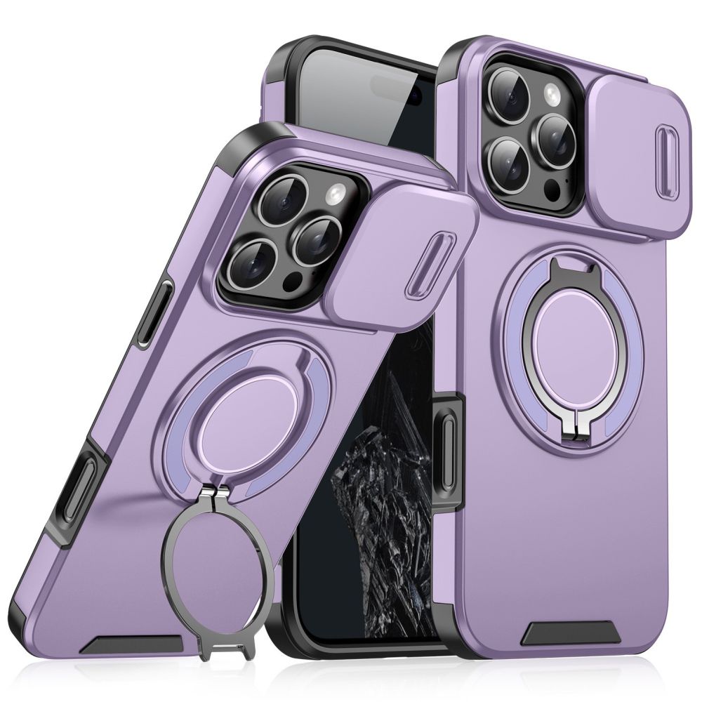 MagSafe Magnetic Wireless Charging Armor Case For iPhone16 15 17pro14max slide camera pc cover Applicable to 13