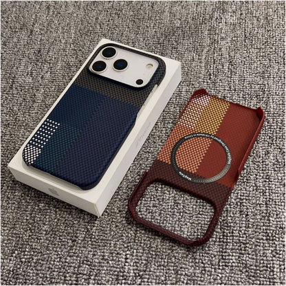 Carbon Fiber Pattern for Magsafe Magnetic Case for iPhone 12 13 14 15 16 Pro Max 17 Air image 0