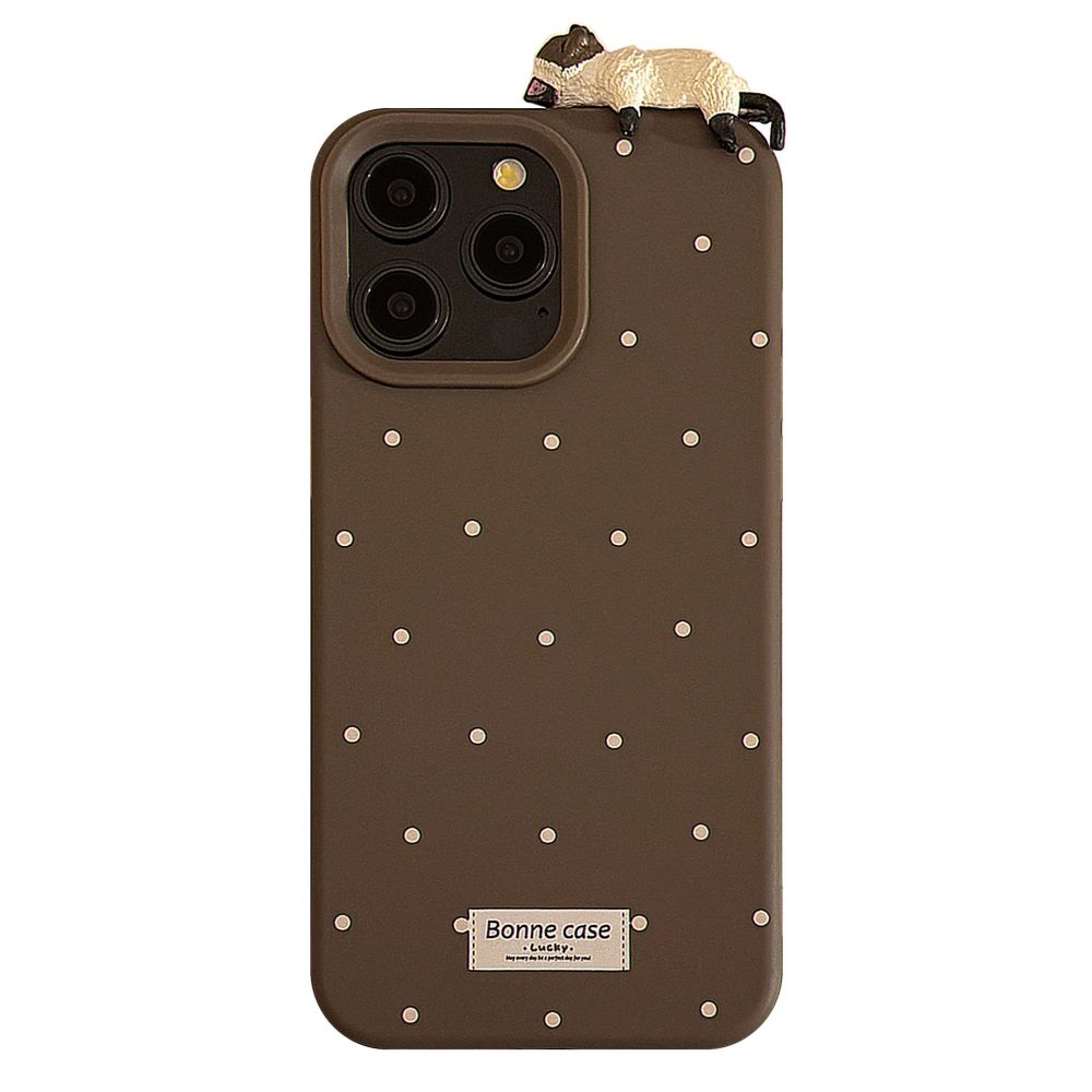 Cute 3D Pussy Cat Case for iPhone 16 Pro Max 11 12 13 14 15 17 Polka Dot Soft Cover image 5