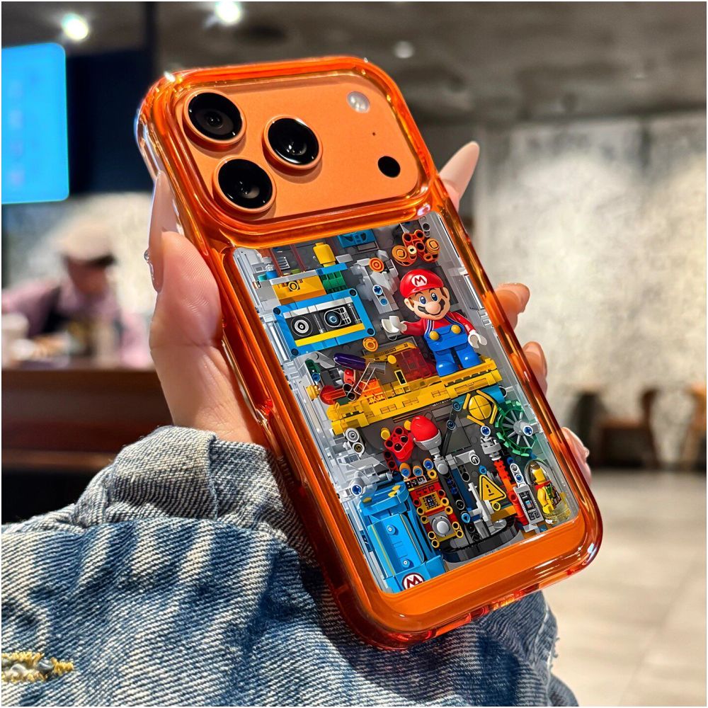 Japanese DEMIU suitable for Apple 17 Promax phone case new iPhone 17 Pro building block Mario 17 cute 16 all inclusive PM anti fall 15 creative 14 silicone ip13 niche protective case image 2