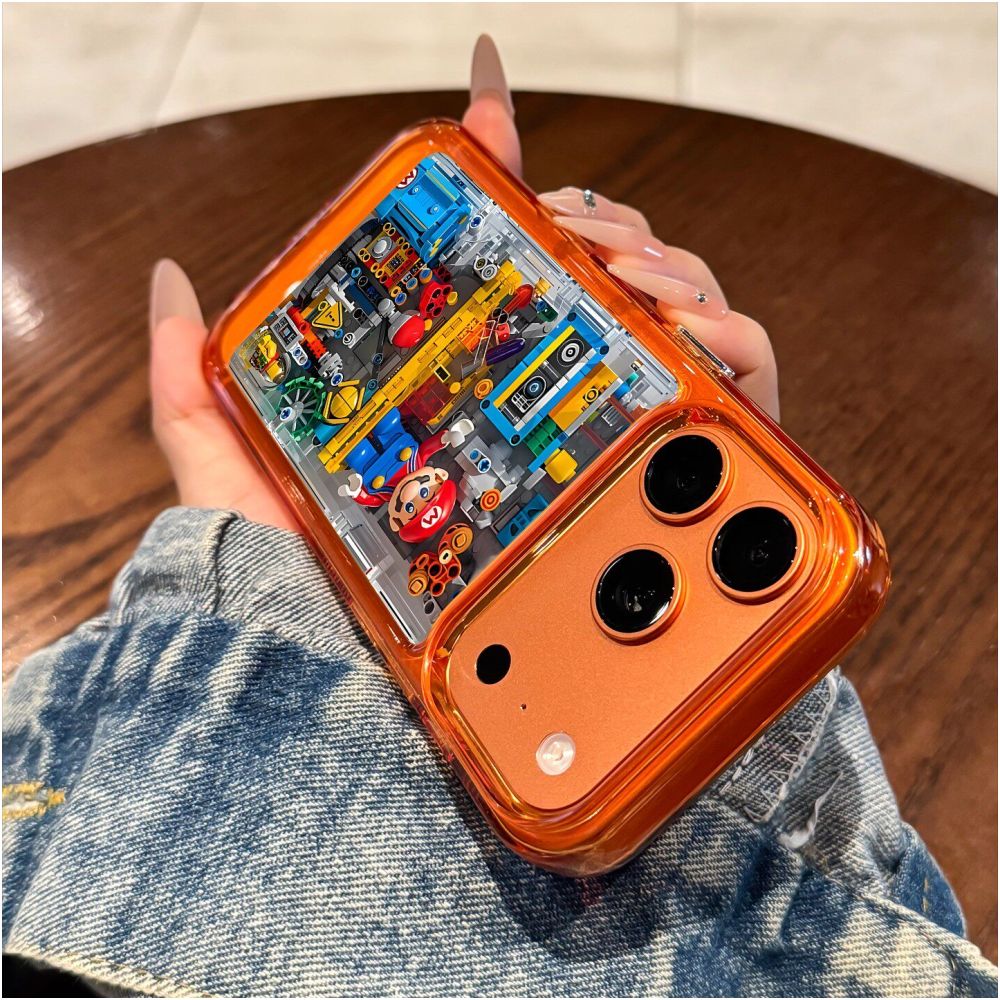 Japanese DEMIU suitable for Apple 17 Promax phone case new iPhone 17 Pro building block Mario 17 cute 16 all inclusive PM anti fall 15 creative 14 silicone ip13 niche protective case image 3