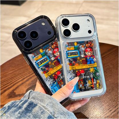 Japanese DEMIU suitable for Apple 17 Promax phone case new iPhone 17 Pro building block Mario 17 cute 16 all inclusive PM anti fall 15 creative 14 silicone ip13 niche protective case image 4