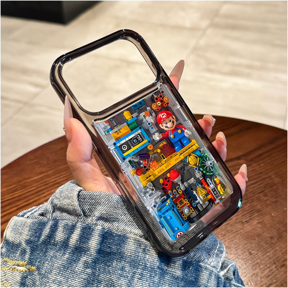 Japanese DEMIU suitable for Apple 17 Promax phone case new iPhone 17 Pro building block Mario 17 cute 16 all inclusive PM anti fall 15 creative 14 silicone ip13 niche protective case