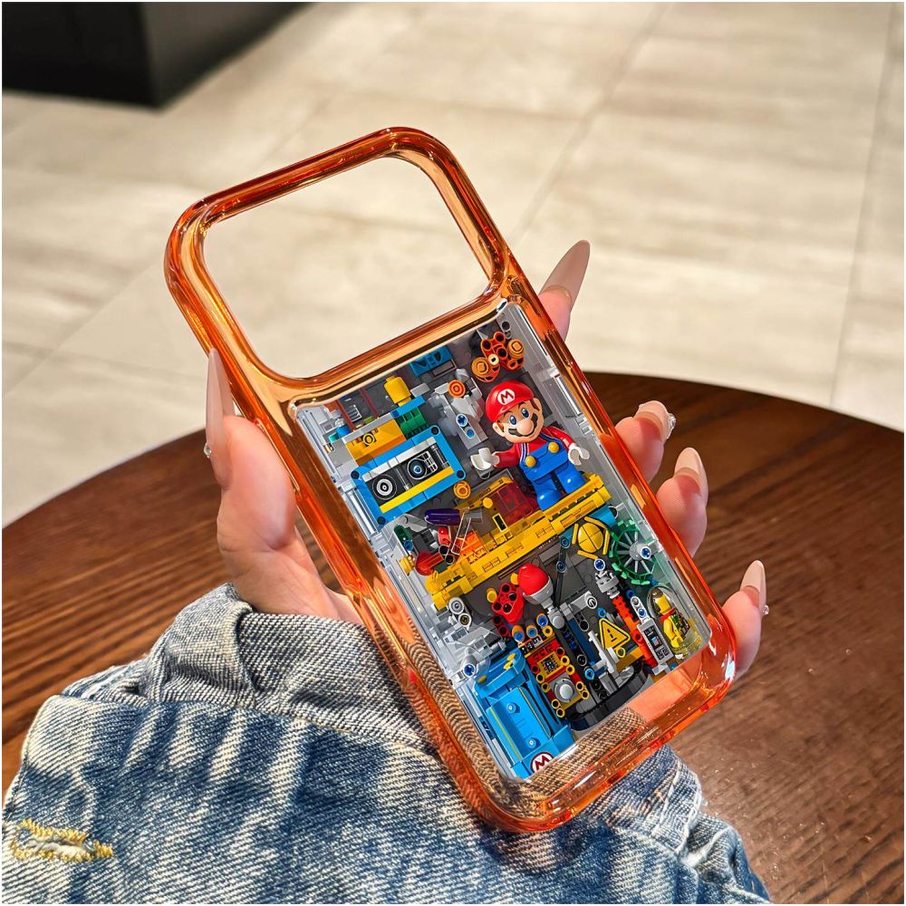 Japanese DEMIU suitable for Apple 17 Promax phone case new iPhone 17 Pro building block Mario 17 cute 16 all inclusive PM anti fall 15 creative 14 silicone ip13 niche protective case