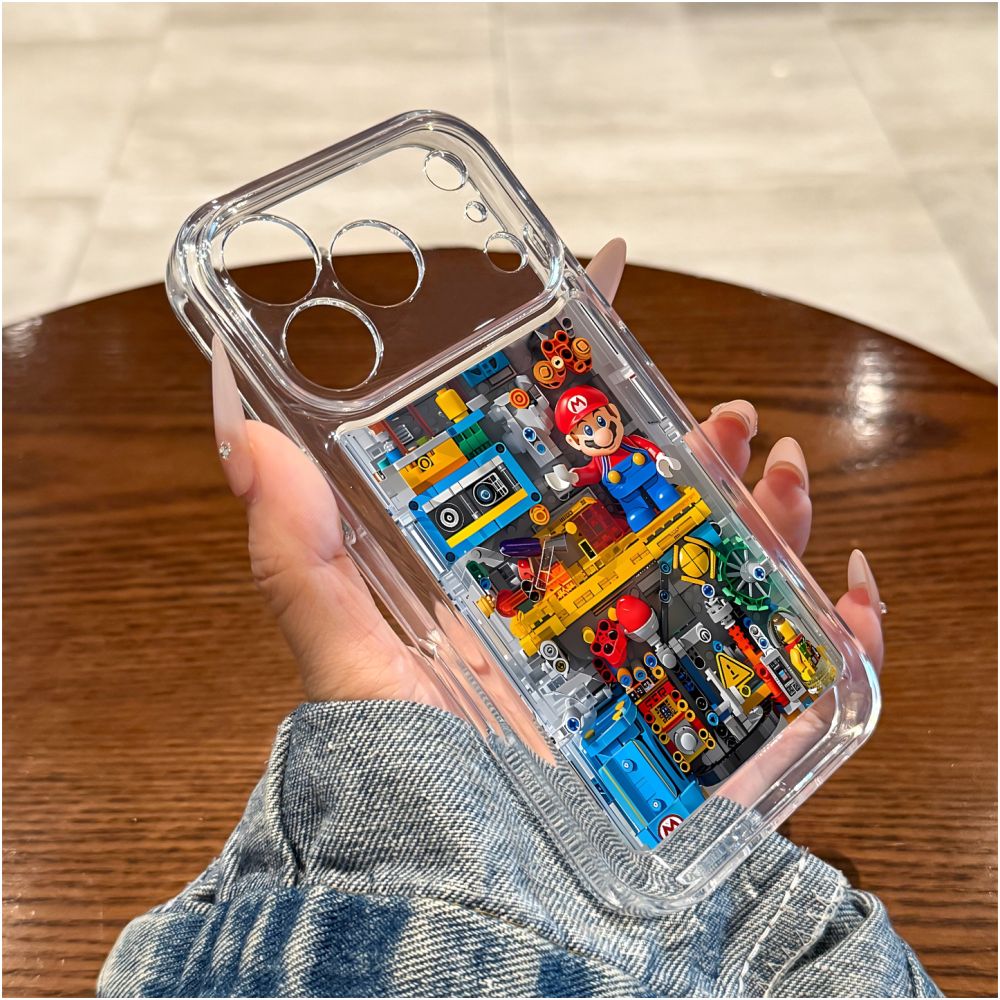 Japanese DEMIU suitable for Apple 17 Promax phone case new iPhone 17 Pro building block Mario 17 cute 16 all inclusive PM anti fall 15 creative 14 silicone ip13 niche protective case