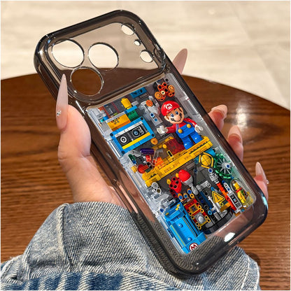 Japanese DEMIU suitable for Apple 17 Promax phone case new iPhone 17 Pro building block Mario 17 cute 16 all inclusive PM anti fall 15 creative 14 silicone ip13 niche protective case