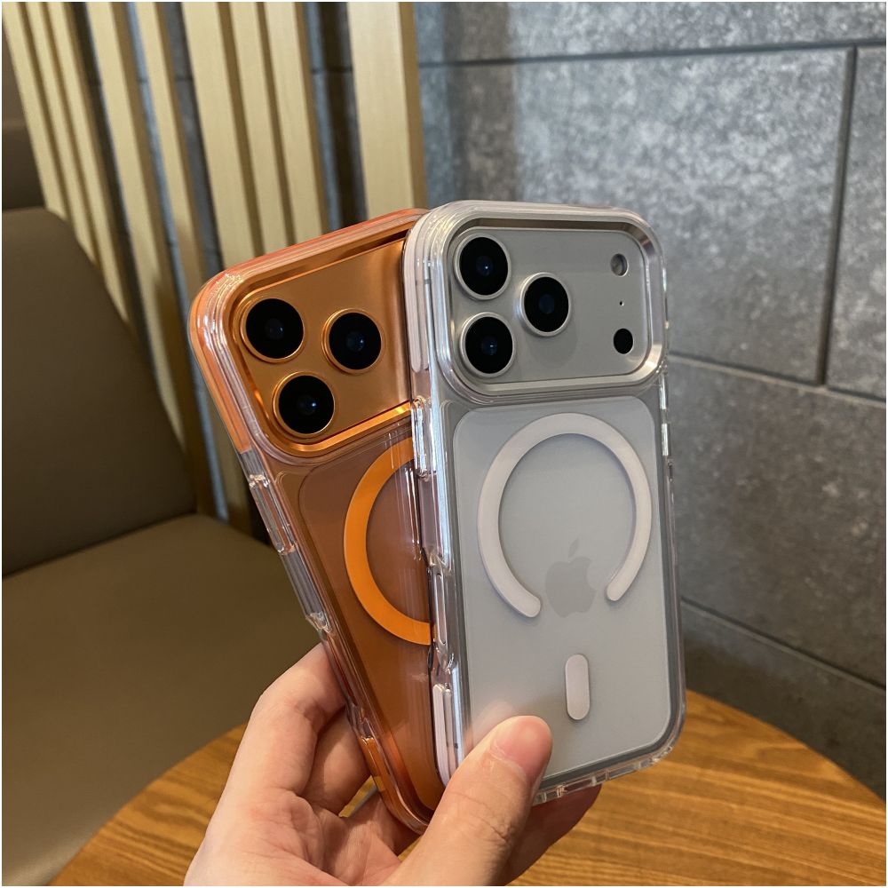 New feature anti collision strip border suitable for Apple 17promax magnetic phone case iPhone 17pro Star Universe Orange 17 anti drop protective case 16promax transparent 15pro high end feel 14pm image 1
