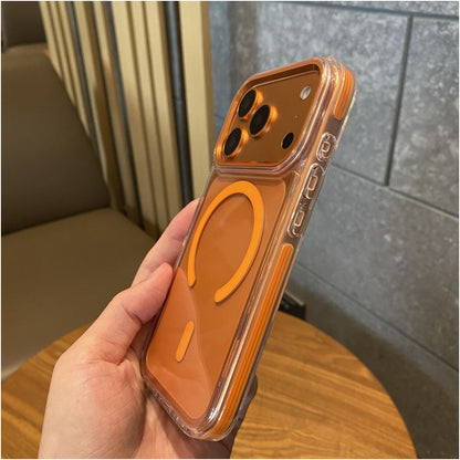 New feature anti collision strip border suitable for Apple 17promax magnetic phone case iPhone 17pro Star Universe Orange 17 anti drop protective case 16promax transparent 15pro high end feel 14pm image 4
