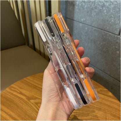 New feature anti collision strip border suitable for Apple 17promax magnetic phone case iPhone 17pro Star Universe Orange 17 anti drop protective case 16promax transparent 15pro high end feel 14pm image 5
