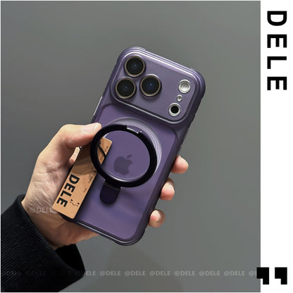 Deli is suitable for iPhone 17 16 Pro phone protective case titanium gray Michelin stand Apple 17 Promax with built in lens film four corner anti drop 15 new internet celebrities 14 high end soft edge 13pm