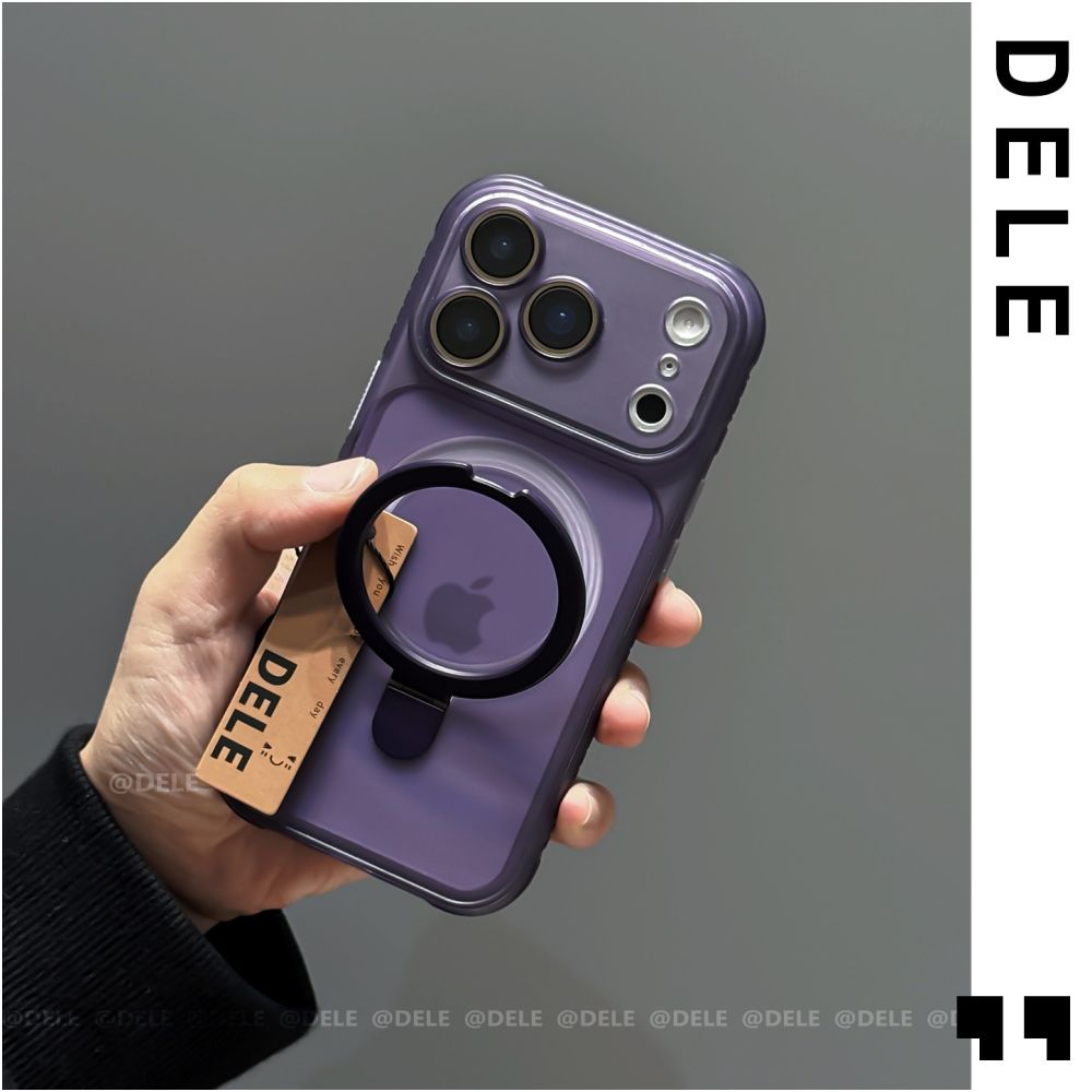 Deli is suitable for iPhone 17 16 Pro phone protective case titanium gray Michelin stand Apple 17 Promax with built in lens film four corner anti drop 15 new internet celebrities 14 high end soft edge 13pm
