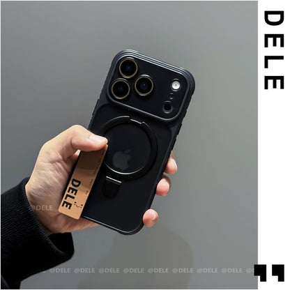 Deli is suitable for iPhone 17 16 Pro phone protective case titanium gray Michelin stand Apple 17 Promax with built in lens film four corner anti drop 15 new internet celebrities 14 high end soft edge 13pm