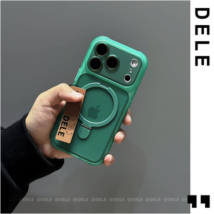 Deli is suitable for iPhone 17 16 Pro phone protective case titanium gray Michelin stand Apple 17 Promax with built in lens film four corner anti drop 15 new internet celebrities 14 high end soft edge 13pm