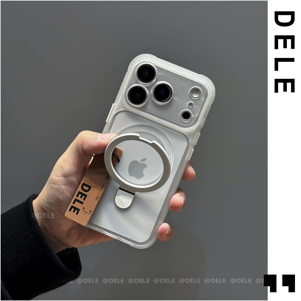 Deli is suitable for iPhone 17 16 Pro phone protective case titanium gray Michelin stand Apple 17 Promax with built in lens film four corner anti drop 15 new internet celebrities 14 high end soft edge 13pm
