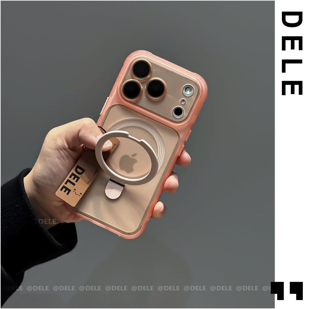 Deli is suitable for iPhone 17 16 Pro phone protective case titanium gray Michelin stand Apple 17 Promax with built in lens film four corner anti drop 15 new internet celebrities 14 high end soft edge 13pm