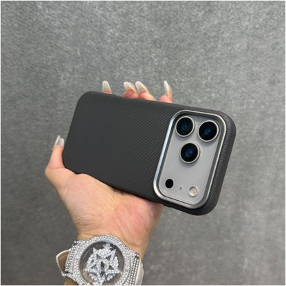 Deli is suitable for Apple 17 phone case gray diamond leather iPhone 17 Promax with magnetic suction new 16pro anti drop 15 metal frame 14 high end 13 protective cover 17air image 2