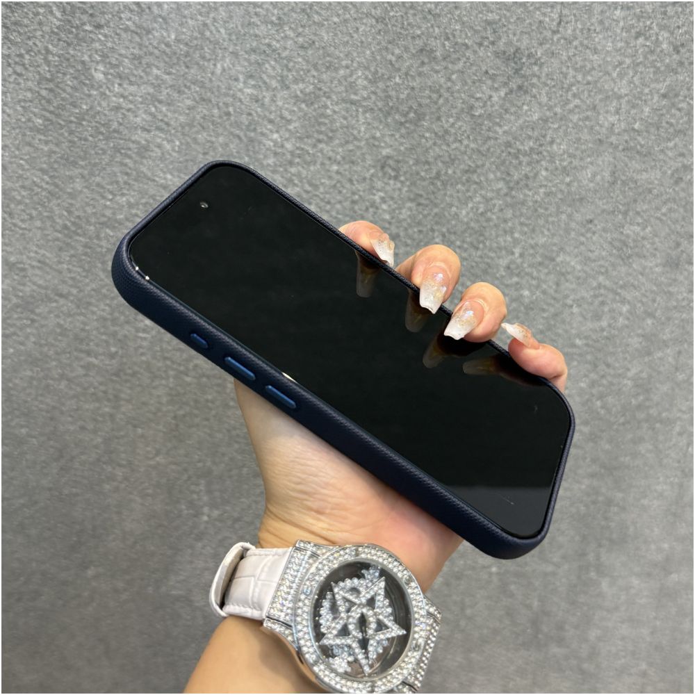 Deli is suitable for Apple 17 phone case gray diamond leather iPhone 17 Promax with magnetic suction new 16pro anti drop 15 metal frame 14 high end 13 protective cover 17air image 5