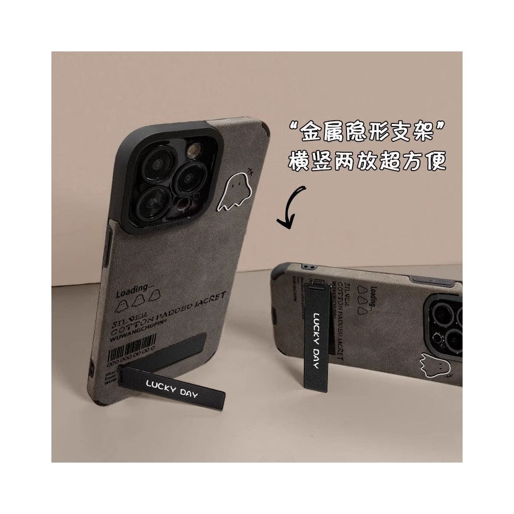 Trendy Ghost Suitable for iPhone Apple 11 Phone Protective Case Pro New 17 Promax with Bracket 16e 15plus 14 13 12 Men s and Women s XR Full Package XS Premium 7 Leather Patterns 8 Sets image 3