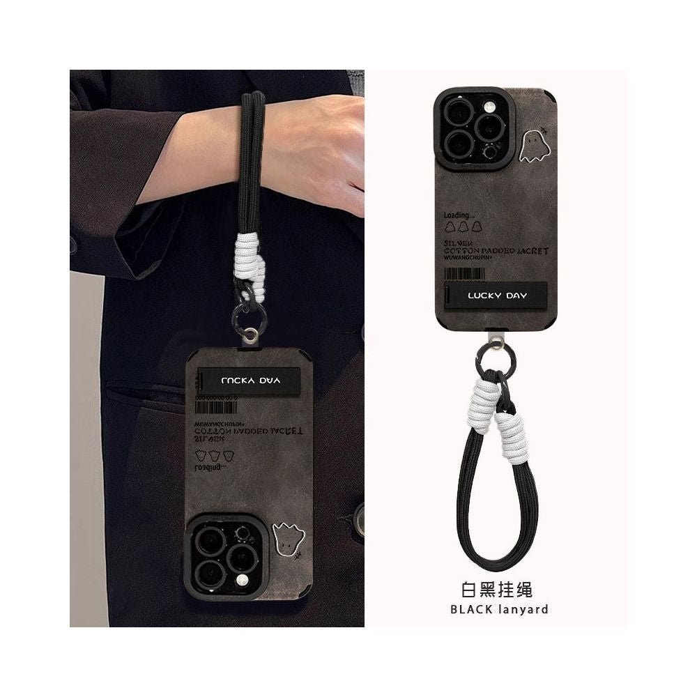 Trendy Ghost Suitable for iPhone Apple 11 Phone Protective Case Pro New 17 Promax with Bracket 16e 15plus 14 13 12 Men s and Women s XR Full Package XS Premium 7 Leather Patterns 8 Sets