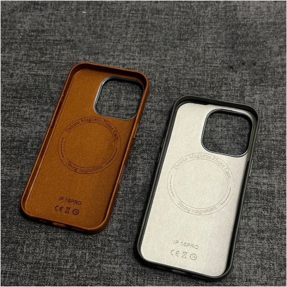 Camera button integrated suitable for iPhone 16 Promax leather magnetic phone protective case Apple 15 Pro high end business retro leather case 14pm anti drop 13 protective case 16plus all inclusive 1 image 2