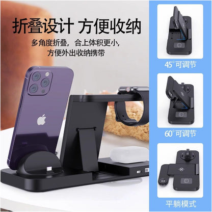 Suitable for Apple 3 in 1 wireless charger Mate60 phone GT4 vertical Pura70Pro watch IWatch base bracket 15 Apple 16maxiPhone17 Samsung Huawei universal image 2