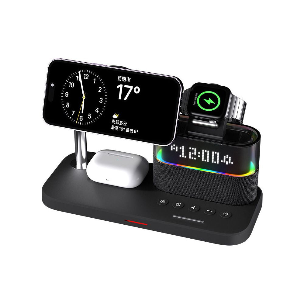 Wireless charger qi2 fast charging stand suitable for iPhone 16 Promax Apple 15 Apple Watch watch headphones 14 multi functional MagSafe magnetic three in one stand base image 5