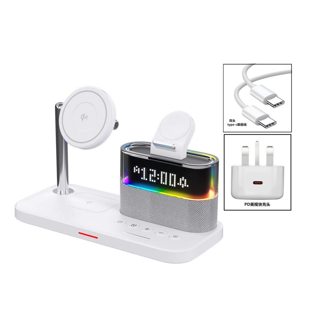 Wireless charger qi2 fast charging stand suitable for iPhone 16 Promax Apple 15 Apple Watch watch headphones 14 multi functional MagSafe magnetic three in one stand base