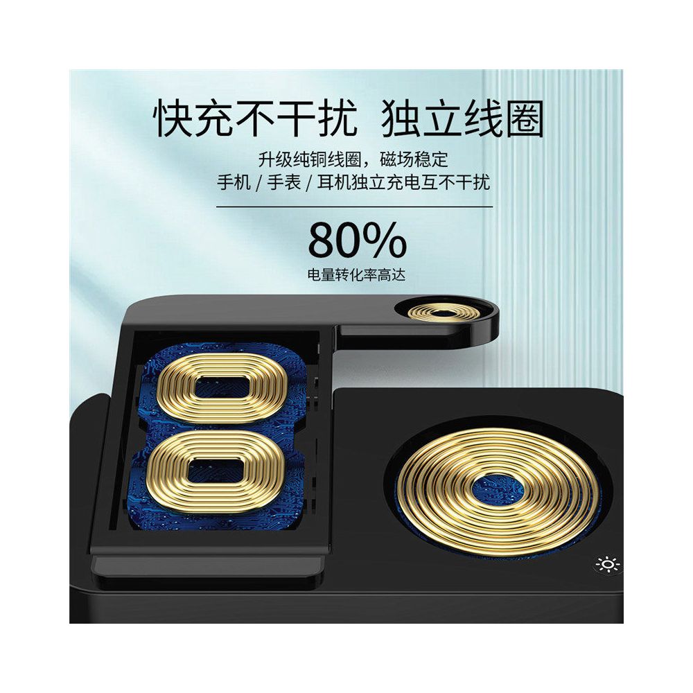 Three in one wireless charger for fast charging suitable for Apple iPhone 15 mobile phone 14 dedicated Apple Watch watch IWatch earphones multifunctional universal Magsafe magnetic bracket base image 3