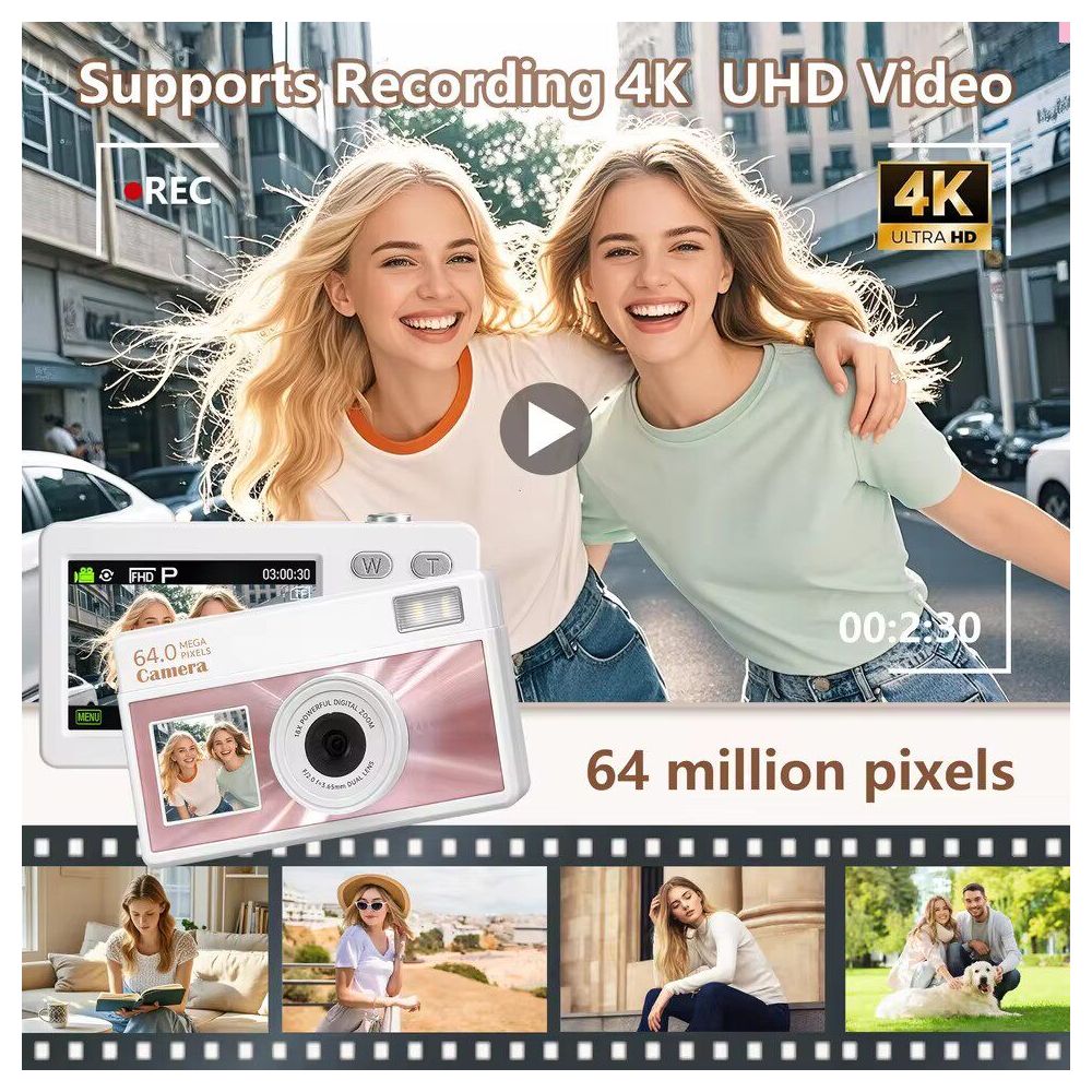 Compact Digital Camera Photographic Cameras 2 8 Dual Screen image 2