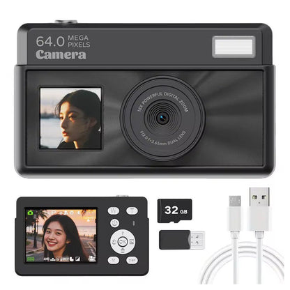 Compact Digital Camera Photographic Cameras 2 8 Dual Screen