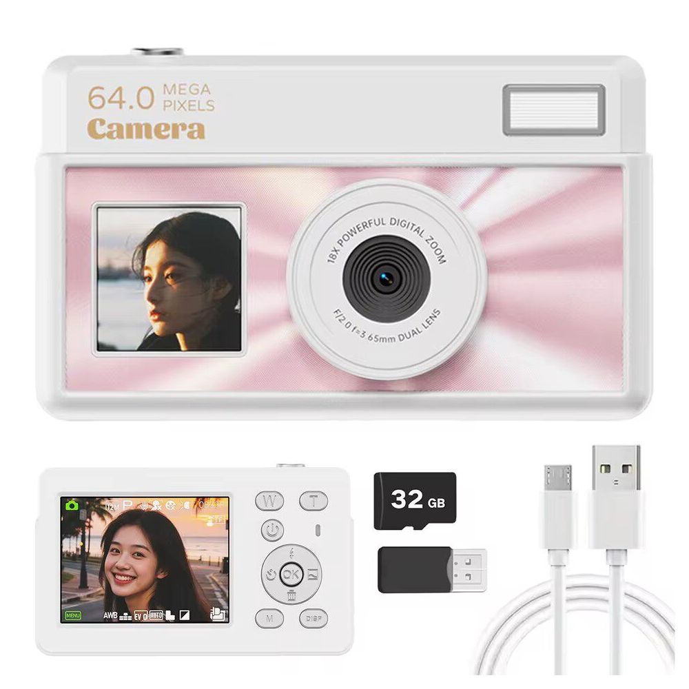 Compact Digital Camera Photographic Cameras 2 8 Dual Screen