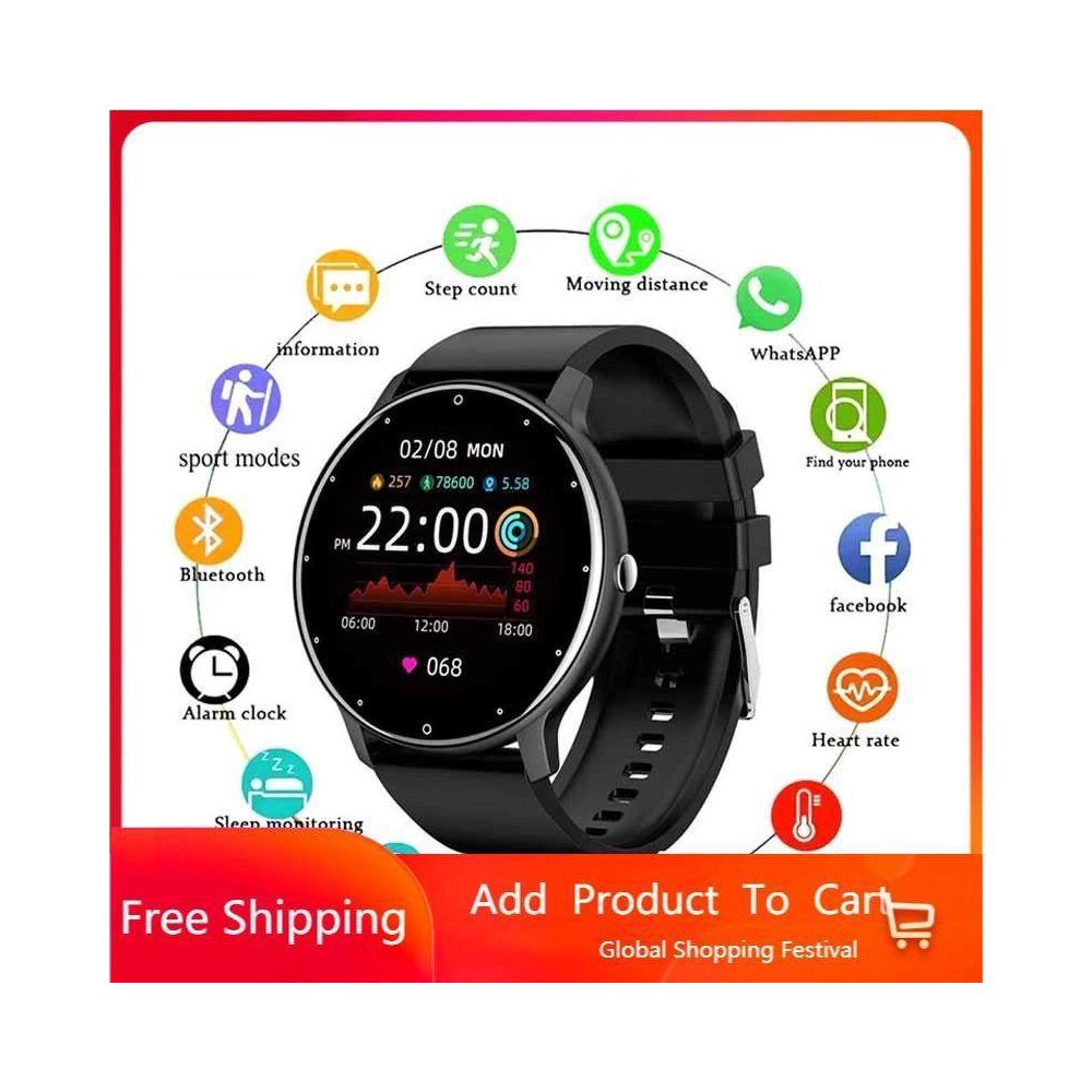 Smart Watch heart rate blood pressure sleep information reminder fashionable Bluetooth smart watch male and female mobile phone universal image 2